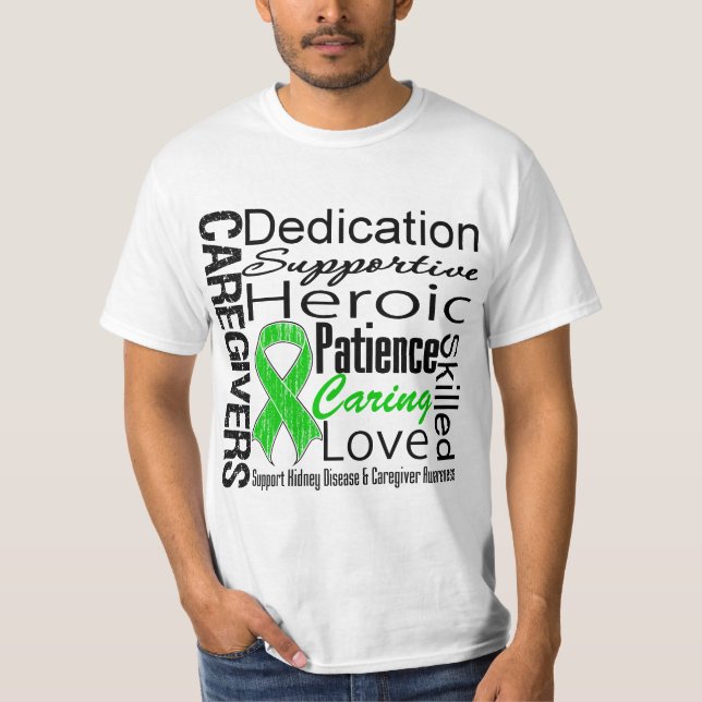 Kidney Disease Caregivers Collage T-Shirt (Front)