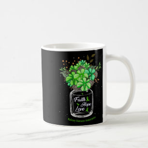 Kidney Disease Faith Love Hope Flower Jar Awarenes Coffee Mug