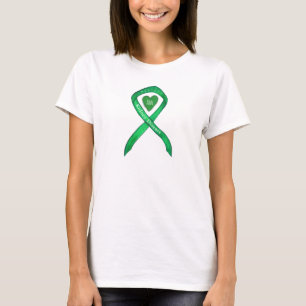 Kidney Disease Green Awareness Ribbon Custom Shirt