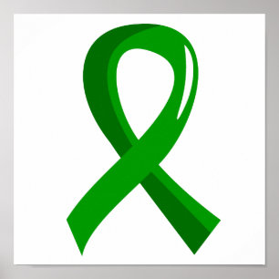 Kidney Disease Green Ribbon 3 Poster