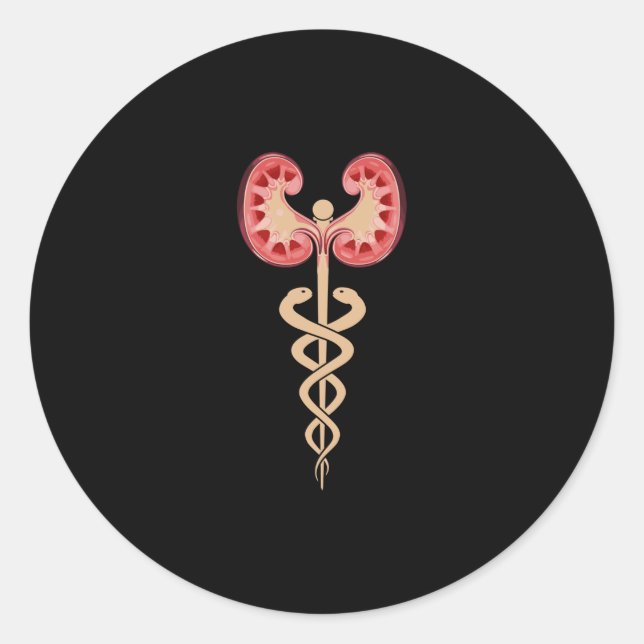 Kidney Disease Her Fight Is My Fight Butterfly Classic Round Sticker (Front)