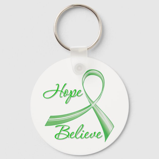 Kidney Disease -  - Hope Believe Key Ring (Front)