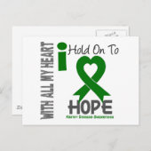 Kidney Disease I Hold On To Hope Postcard (Front/Back)