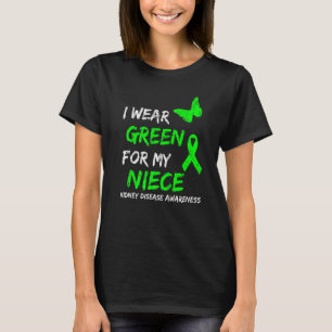 Kidney Disease I Wear Green For My Niece Ribbon T-Shirt