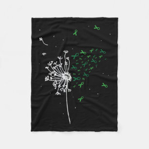 Kidney Disease Mental Health Ribbon Scoliosis Gift Fleece Blanket