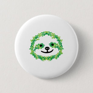 Kidney Disease Mental Health Scoliosis Sloth Aware 6 Cm Round Badge