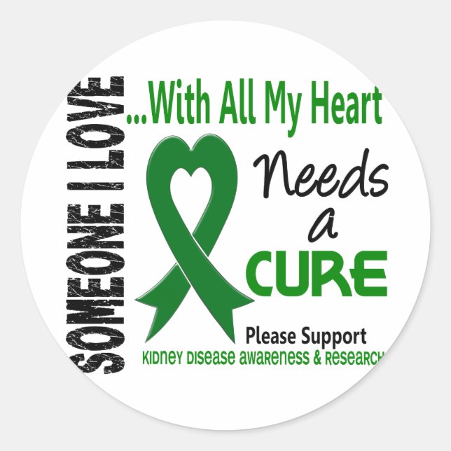 Kidney Disease Needs A Cure 3 Classic Round Sticker (Front)