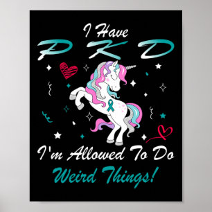 Kidney Disease Pkd Awareness Unicorn Support Poster