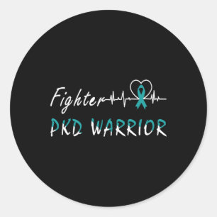 Kidney Disease Pkd Warrior Support Fighter Classic Round Sticker