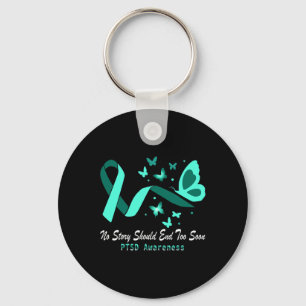 Kidney Disease Ptsd Awareness Butterflies Support Key Ring