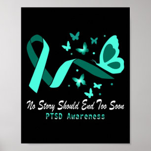 Kidney Disease Ptsd Awareness Butterflies Support Poster