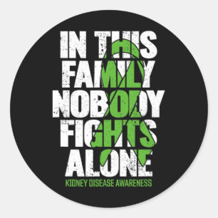 Kidney Disease Support - Family Kidney Disease Awa Classic Round Sticker