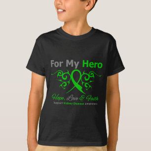 Kidney Disease Tribal Ribbon Hero T-Shirt