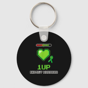 Kidney disease warrior green ribbon health key ring