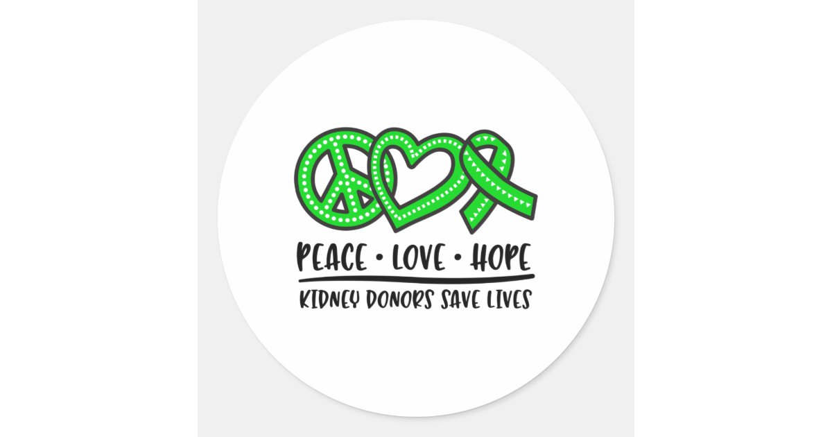Kidney Donation awareness, Kidney donor Classic Round Sticker Zazzle