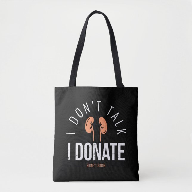 Kidney Donor Organe Transplant Awareness Tote Bag (Front)