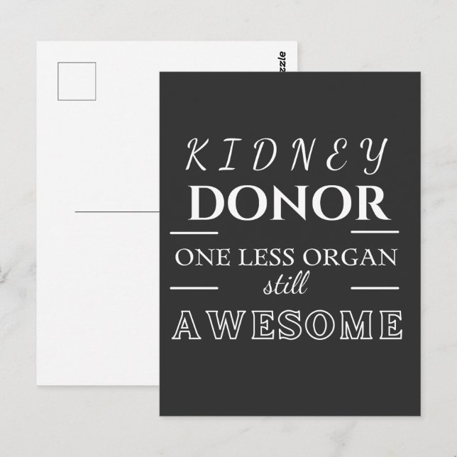 Kidney Donor Thank you Postcard (Front/Back)