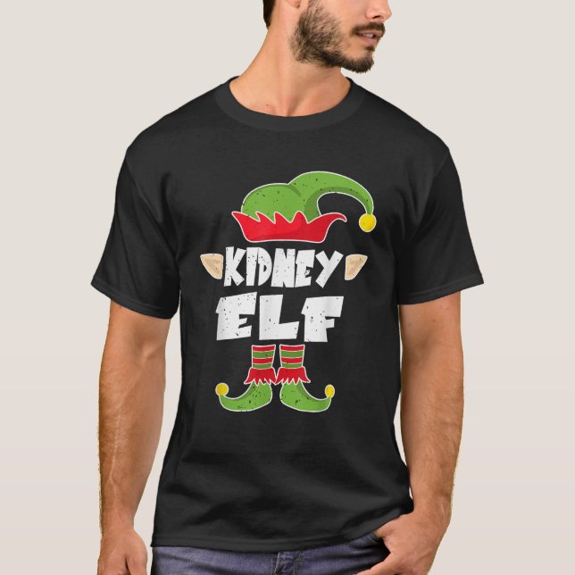 Kidney Elf Squad  I Nephrology Nurse Xmas Costume  T-Shirt (Front)