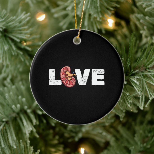 Kidney Organ Love Nephrologist Ceramic Tree Decoration (Tree)