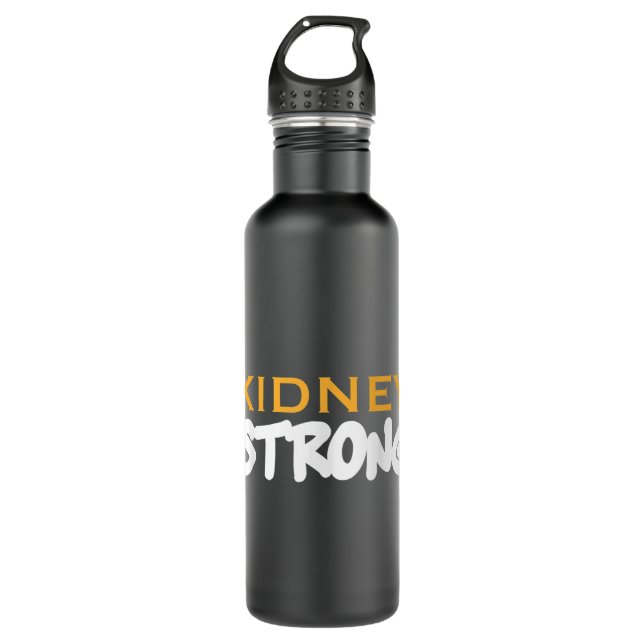 Kidney Post Transplant Gift Kidney Strong  710 Ml Water Bottle (Front)