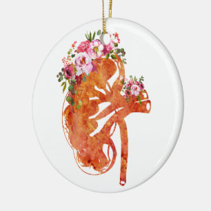 Kidney section ceramic tree decoration