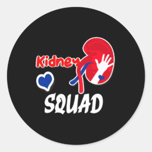 Kidney Squad Nephrology Nurse Dialysis Technician Classic Round Sticker