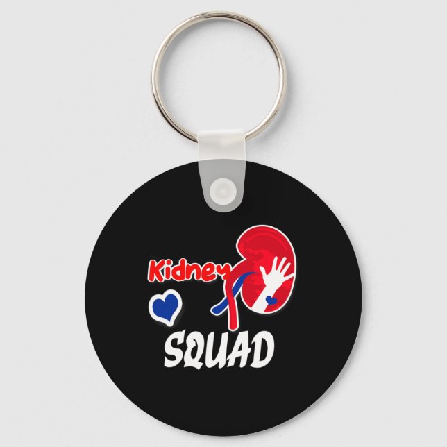 Kidney Squad Nephrology Nurse Dialysis Technician  Key Ring (Front)