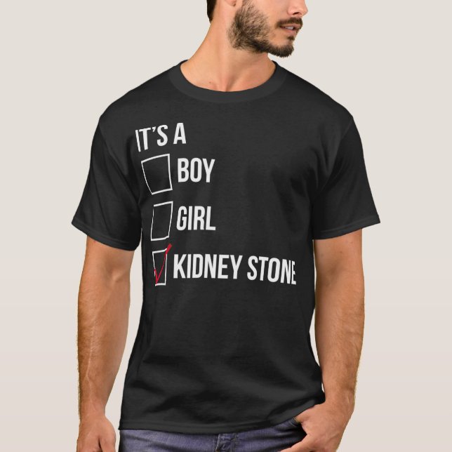 Kidney Stone Funny Checklist Gift  T-Shirt (Front)