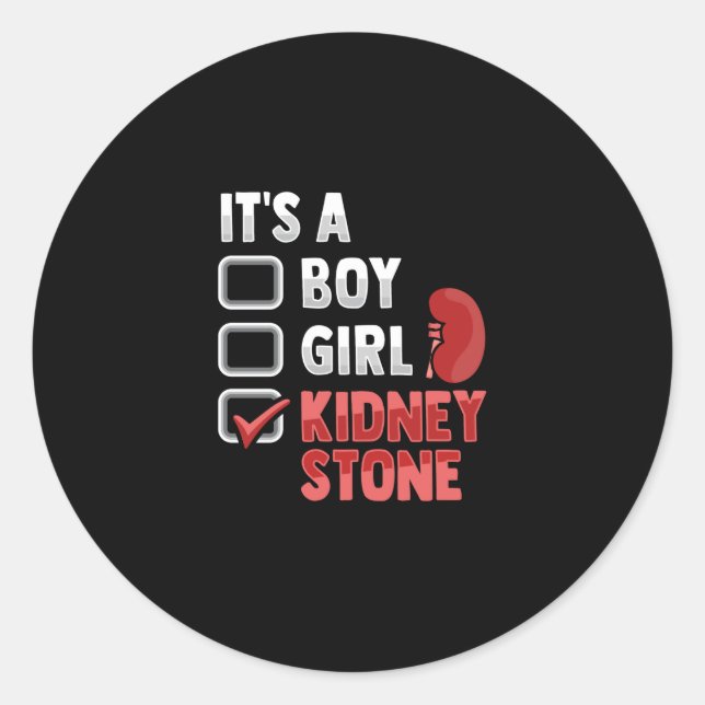 Kidney Stone Surgery Recovery Classic Round Sticker (Front)