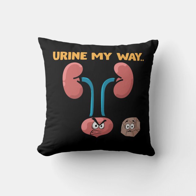 Kidney Stone Survivor Funny Surgery Recovery Humor Cushion (Front)