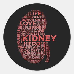 Kidney Stones Kidney Disease Awareness Patient Sur Classic Round Sticker
