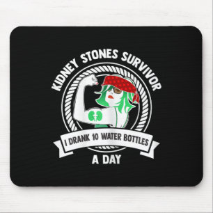 Kidney Surgery Gift - Flexing Woman Kidney Stones Mouse Mat