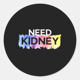Kidney Transplant Kidney Disease Awareness Classic Round Sticker