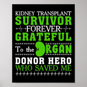 Kidney Transplant Survivor Organ Kidney Donor Reci Poster