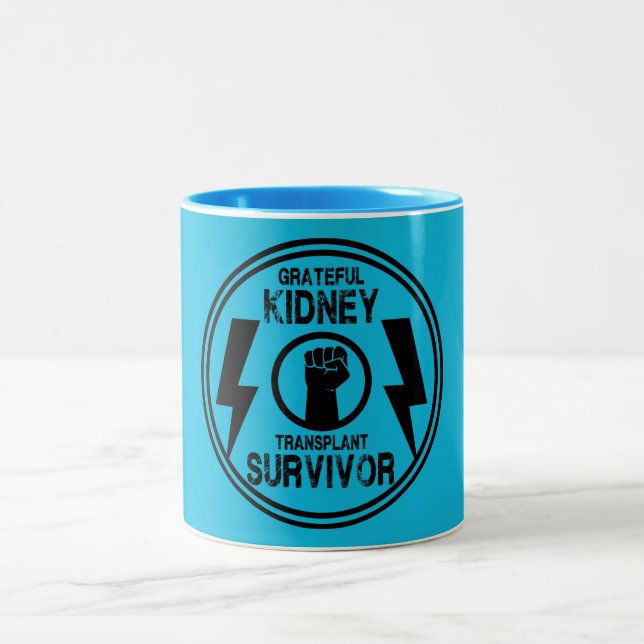 Kidney Transplant Survivor Two-Tone Coffee Mug (Center)