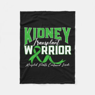 Kidney Transplant Warrior Renal Kidney Disease Pat Fleece Blanket