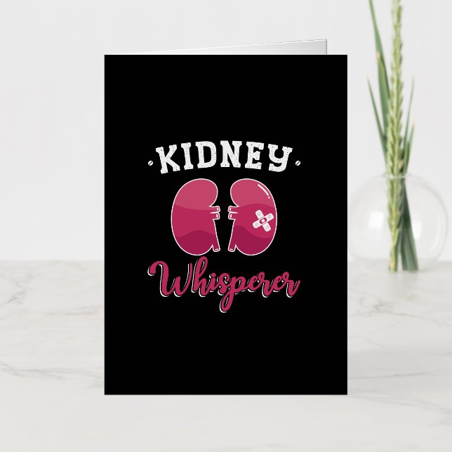 Kidney Whisperer Dialysis Nurse Nephrology Tech Foil Greeting Card (Front)