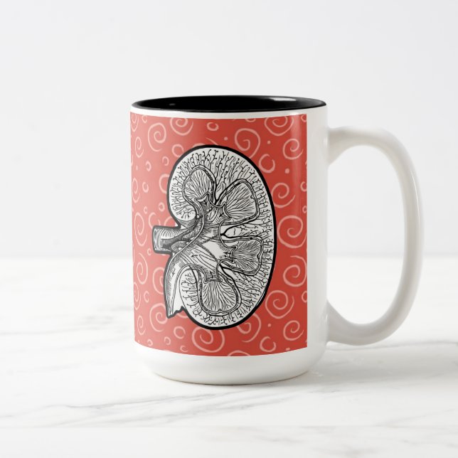 Kidney, You can’t scare me, customise, Two-Tone Coffee Mug (Right)