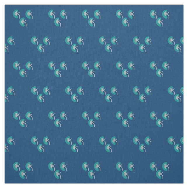 Kidneys Nephrology Navy Fabric (Swatch)