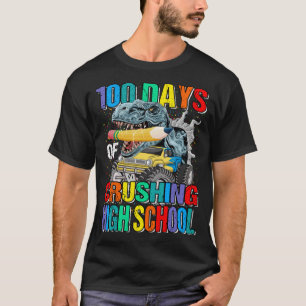 Kids 100 Days Of Crushing High School Monster Truc T-Shirt