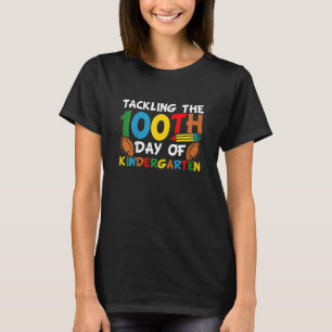 Kids 100 days of Kindergarten tackling 100th day o T-Shirt
