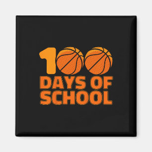 Kids 100 Days Of School Basketball 100th Day Of Sc Magnet