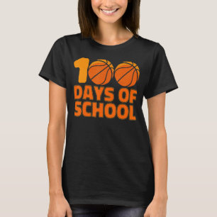 Kids 100 Days Of School Basketball 100th Day Of Sc T-Shirt