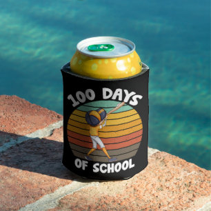 Kids 100 Days Of School Boys 100th Day Baseball Can Cooler