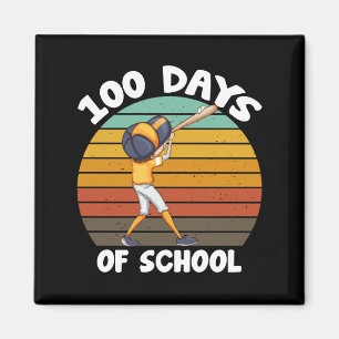 Kids 100 Days Of School Boys 100th Day Baseball Magnet