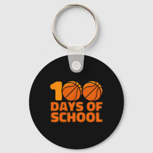 Kids 100 Days Of School Bysketbyll 100th Day Of Sc Key Ring