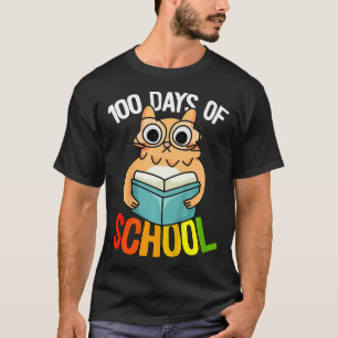 Kids 100 Days Of School Cat 100th Day PreK Kinderg T-Shirt
