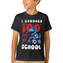 Kids 100 Days of School Dinosaur Monster Truck