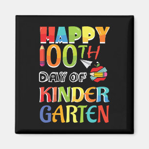 Kids 100 Days Of School Happy 100th Day Of Kinderg Magnet