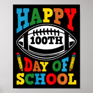 Kids 100 Days Of School Kids Boys Happy 100th Day  Poster